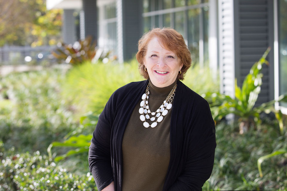 outdoor professional headshot of woman